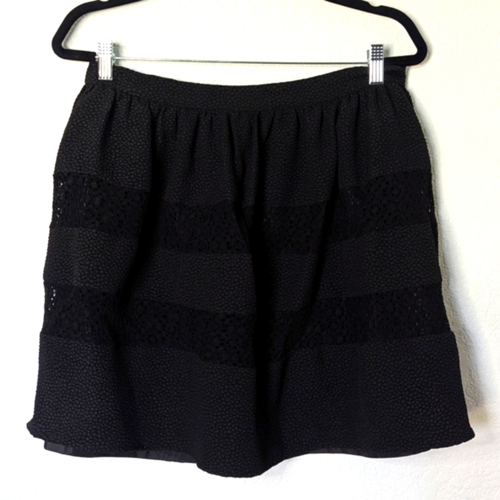 Xhilaration Black Textured Skirt